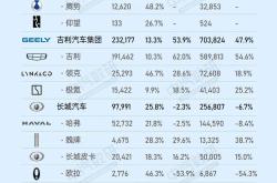 自主品牌加速崛起 六大车企半年销量破百万