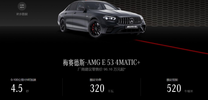 成都奔驰E级AMG价格96.16万起 暂无优惠