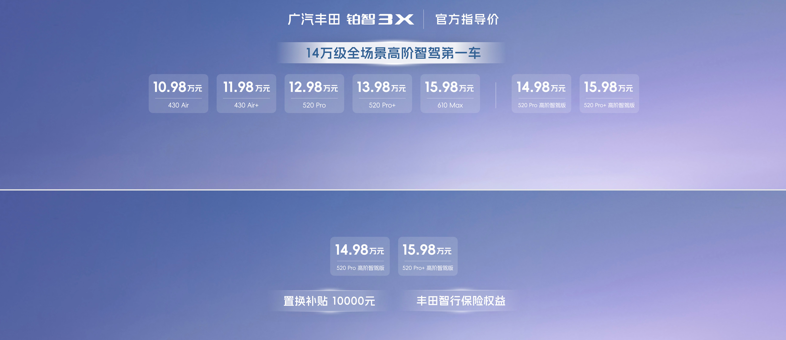 成都铂智3X报价10.98万起 暂无优惠