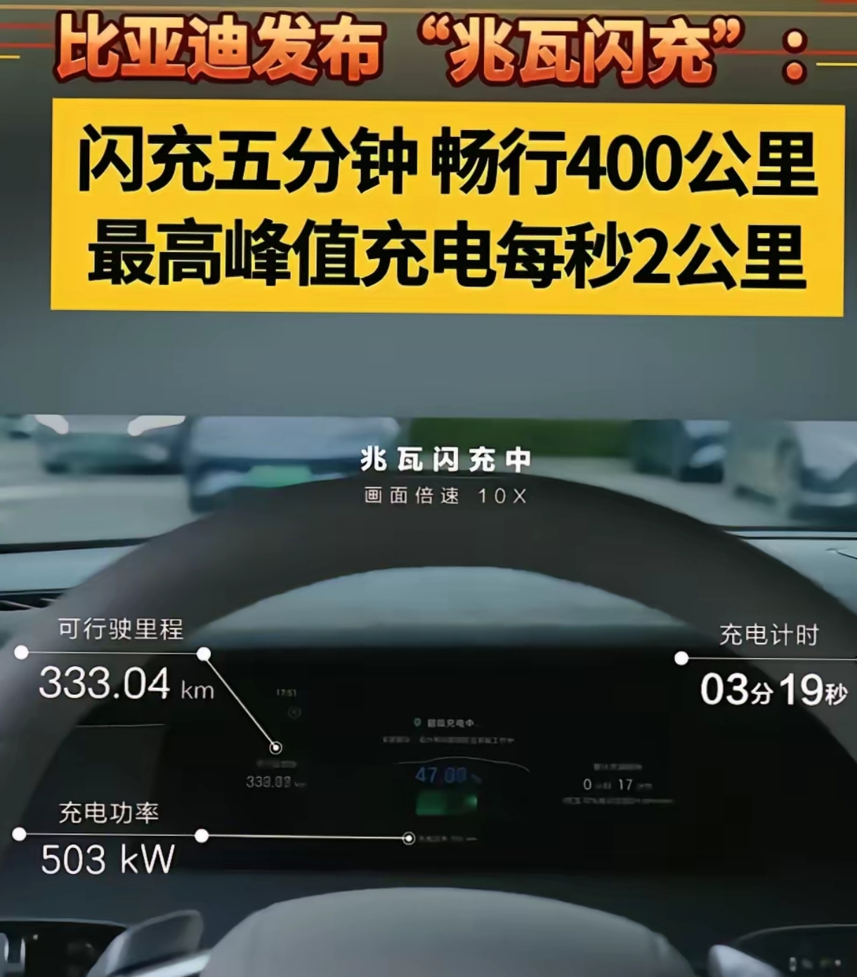 充1秒能跑1公里 有新能源车主用上了超级快充