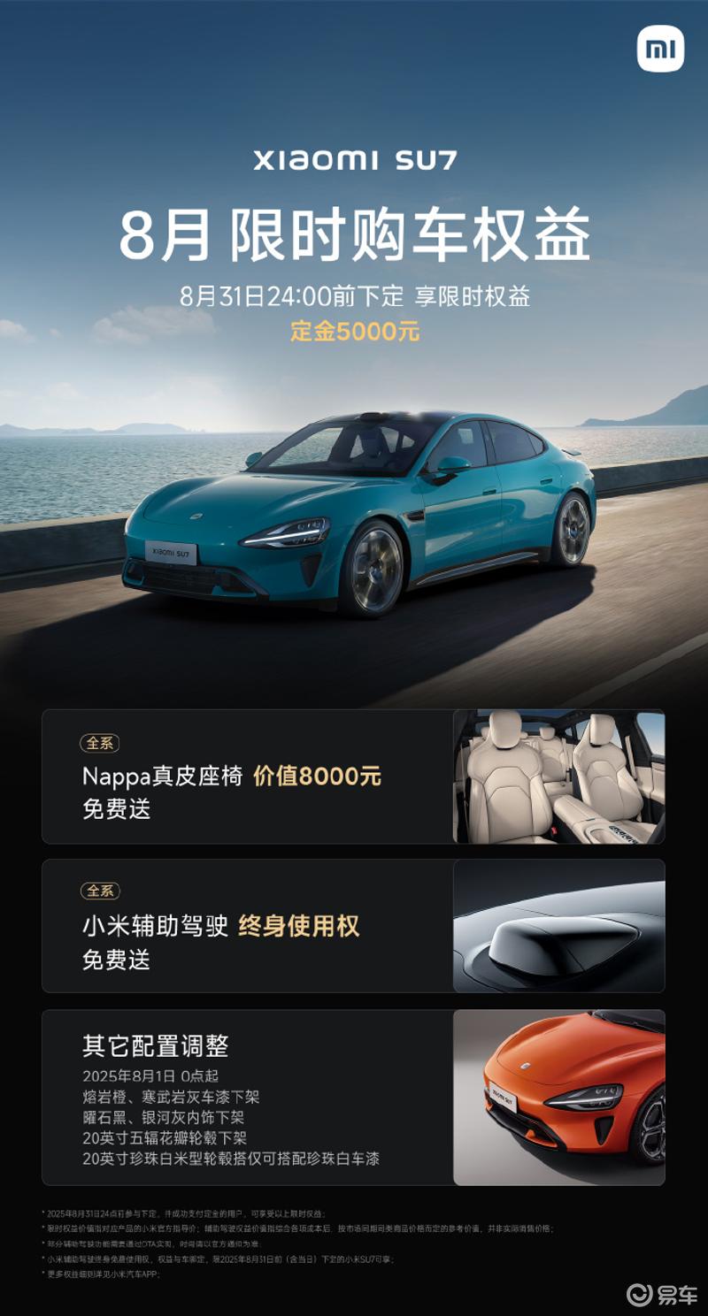 3张图看懂小米汽车11月购车权益：限时至高享49000元