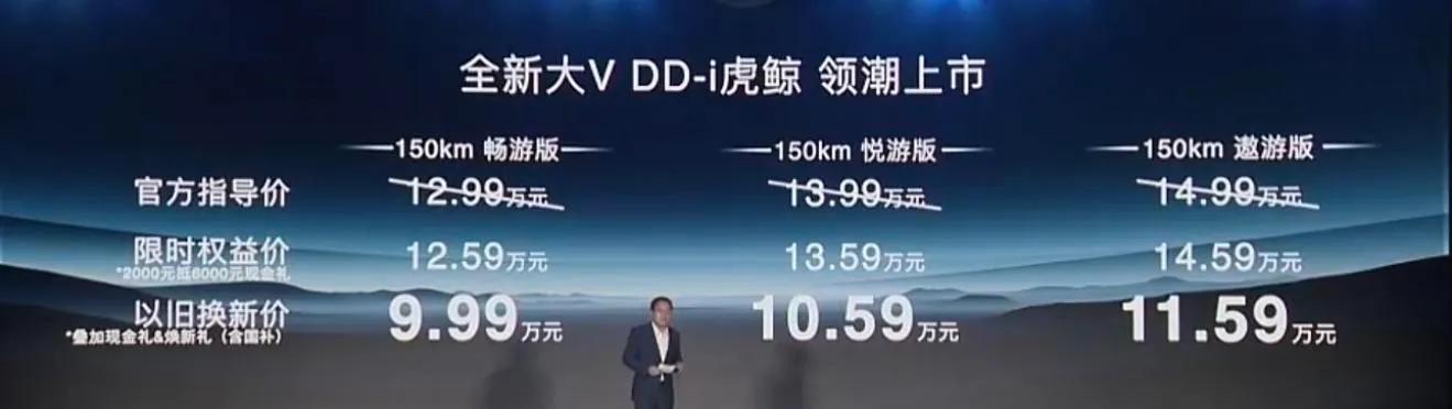限时权益价9.99万元起 2026款启辰大V DD-i虎鲸正式上市