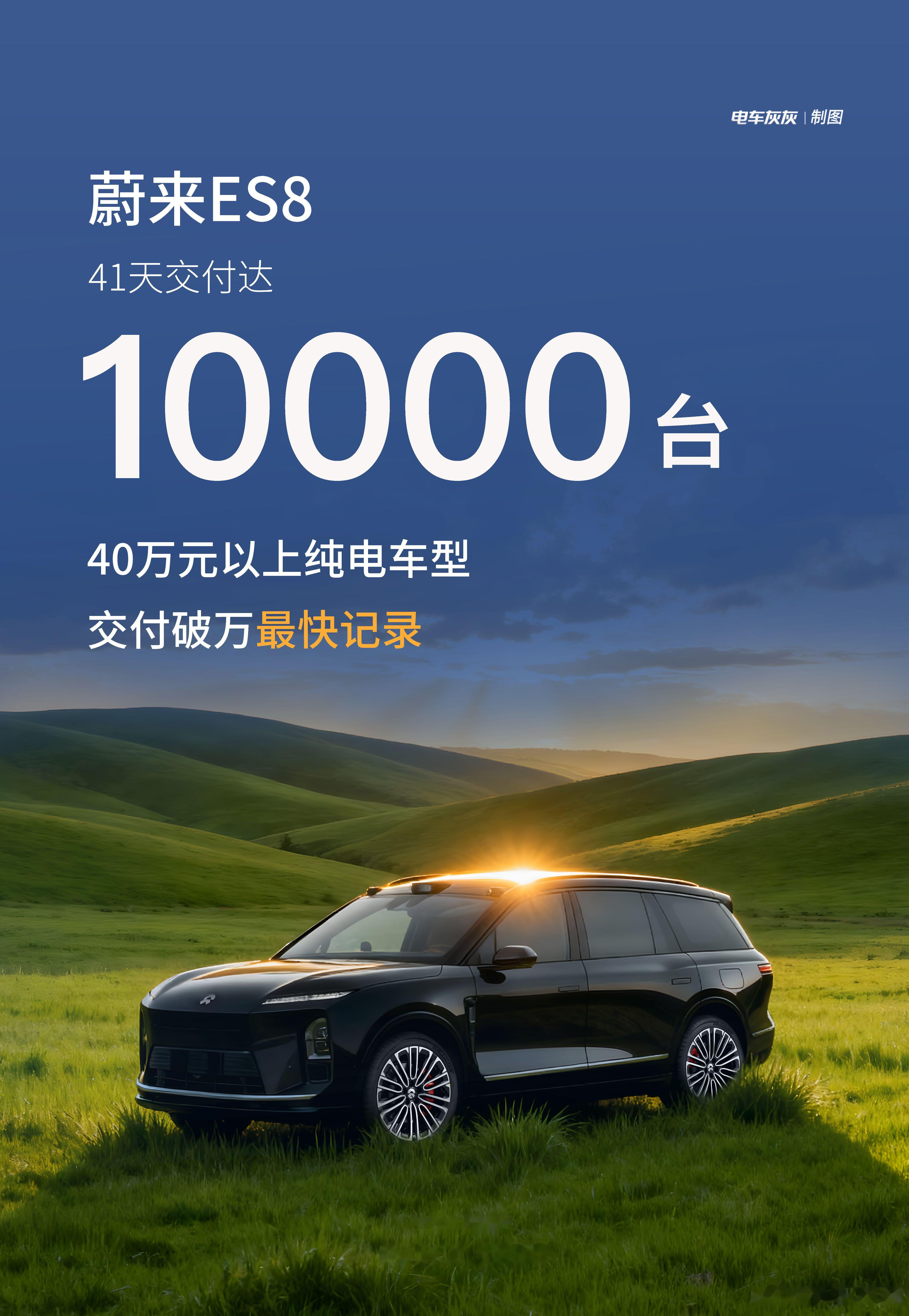 中国尺寸最大的纯电SUV爆单！蔚来全新ES8第五万台交付 用时仅120天